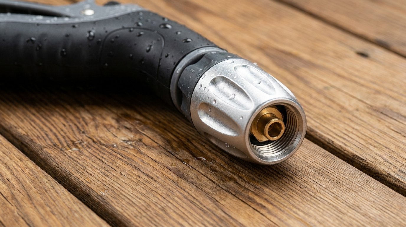 The premium solid brass core and aerospace-grade aluminum construction ensure leak-proof performance and maximum pressure output.