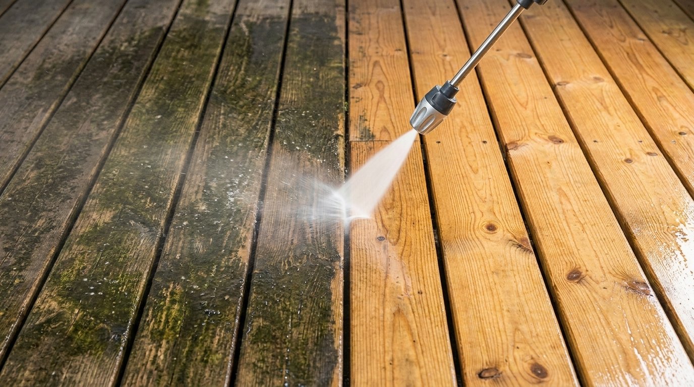 Transform years of built-up grime, moss, and dirt into a pristine surface in mere seconds.
