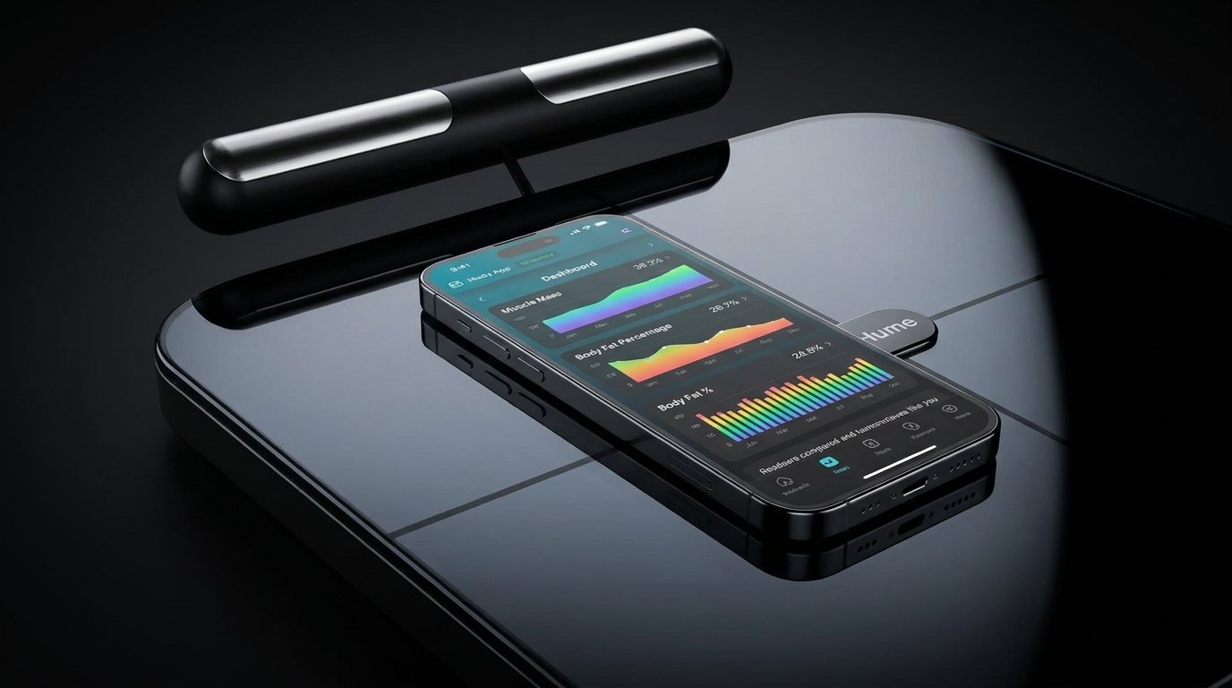 Syncing seamlessly with the Hume app for real-time body composition insights.
