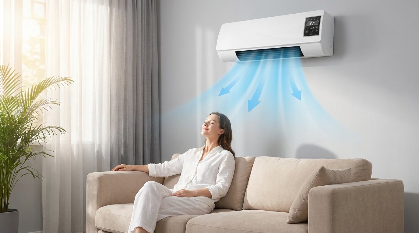 Experience instant relief: BlizzAir's FrostCore™ technology can drop room temperatures in minutes.